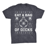 Eat a Bag of Dicks Funny Christmas t-shirt - Dark Heather