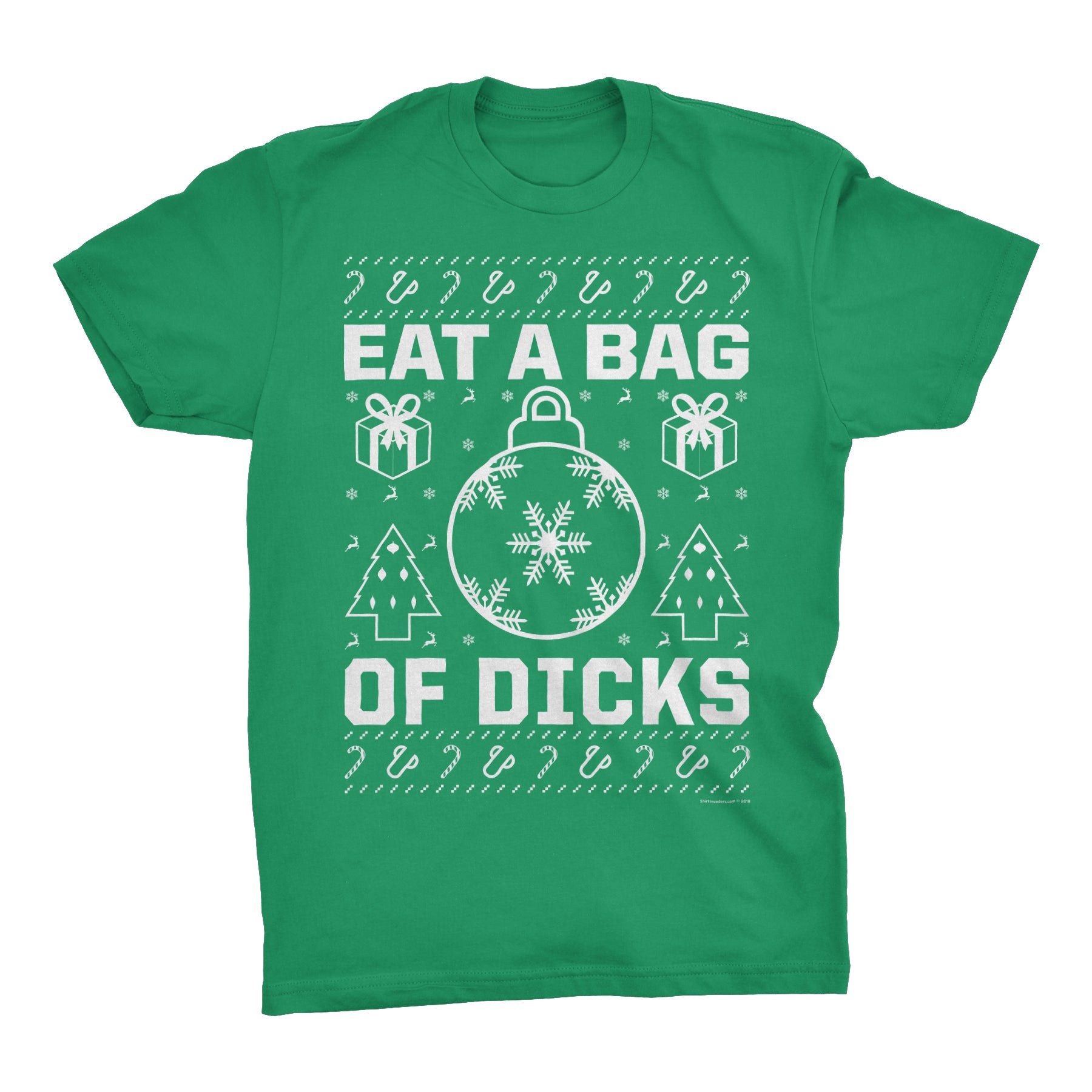 Eat a Bag of Dicks Funny Christmas t-shirt - Irish Green
