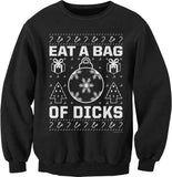 Eat a Bag of Dicks Funny Christmas sweatshirt - Black