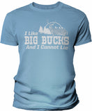Big Bucks Landscape Men's hunting t-shirt - Carolina Blue