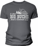 Big Bucks Landscape Men's hunting t-shirt - Charcoal