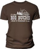 Big Bucks Landscape Men's hunting t-shirt - Dark Chocolate