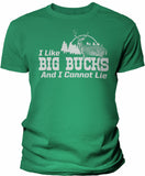 Big Bucks Landscape Men's hunting t-shirt - Kelly Green