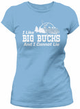 Big Bucks Landscape Women's hunting t-shirt - Carolina Blue