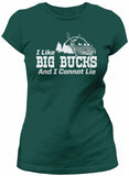 Big Bucks Landscape Women's hunting t-shirt - Forest Green