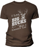 Big Bucks Vintage Men's hunting t-shirt - Dark Chocolate