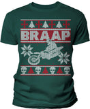 BRAAP Dirt Bike Motocross Christmas t-shirt - Forest Green