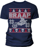 BRAAP Dirt Bike Motocross Christmas t-shirt - Navy