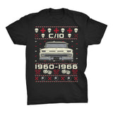 1960-1966 Chevy C10 Grumpy Christmas t-shirt - Black