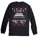 1967-1972 Chevy C10 Glamour Christmas long sleeve shirt - Black
