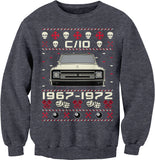 1967-1972 Chevy C10 Glamour Christmas sweatshirt - Dark Heather