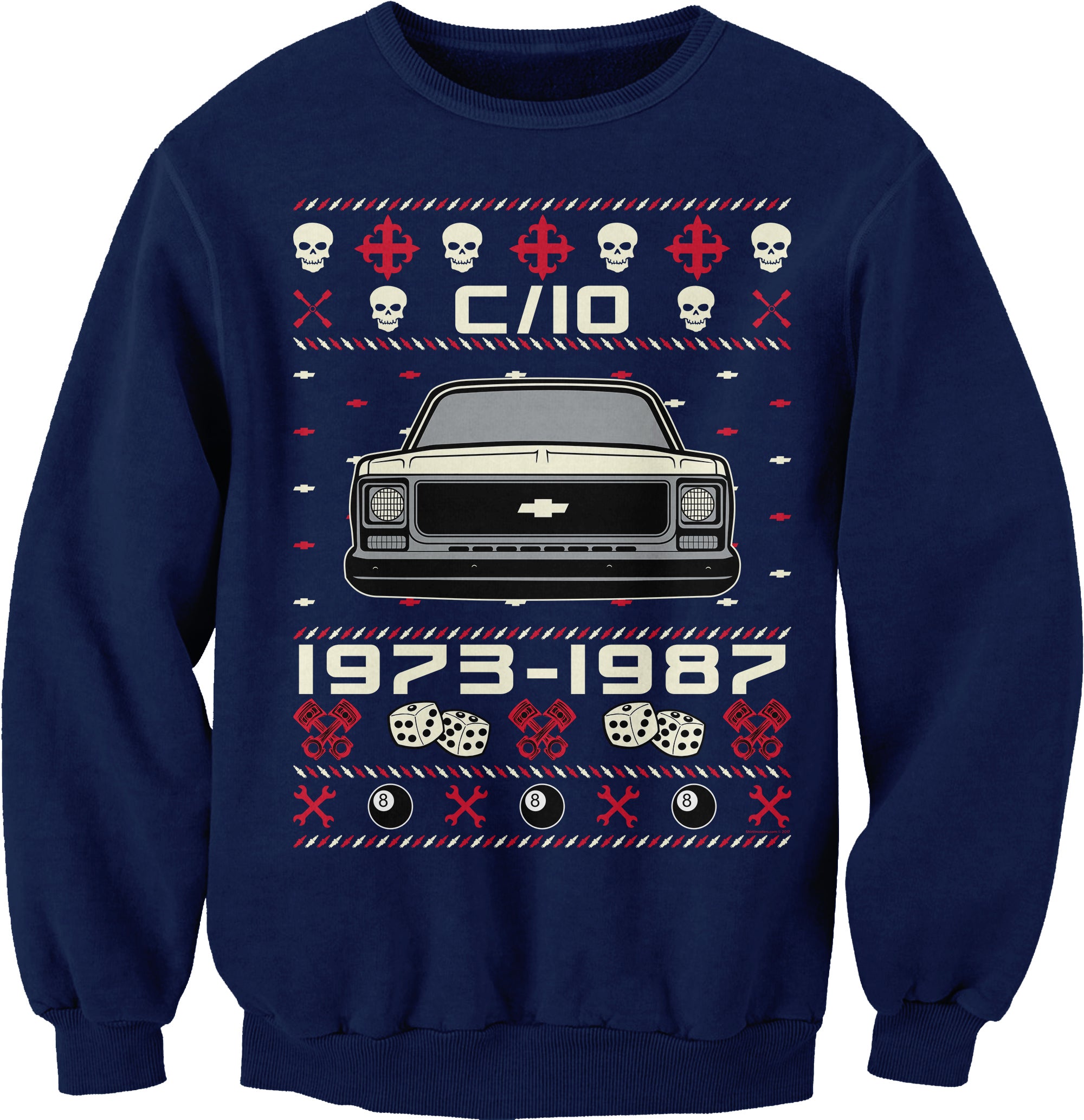 1973-1987 Chevy C10 Square Body Christmas sweatshirt - Navy