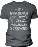 If Grandad Can't Fix It shirt in Charcoal