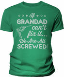 If Grandad Can't Fix It shirt in Kelly Green