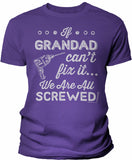 If Grandad Can't Fix It shirt in Purple