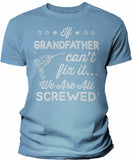If Grandfather Can't Fix It shirt in Carolina Blue
