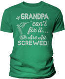If Grandpa Can't Fix It shirt in Kelly Green