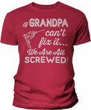 If Grandpa Can't Fix It shirt in Red