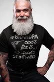If Grandpa Can't Fix It shirt detail