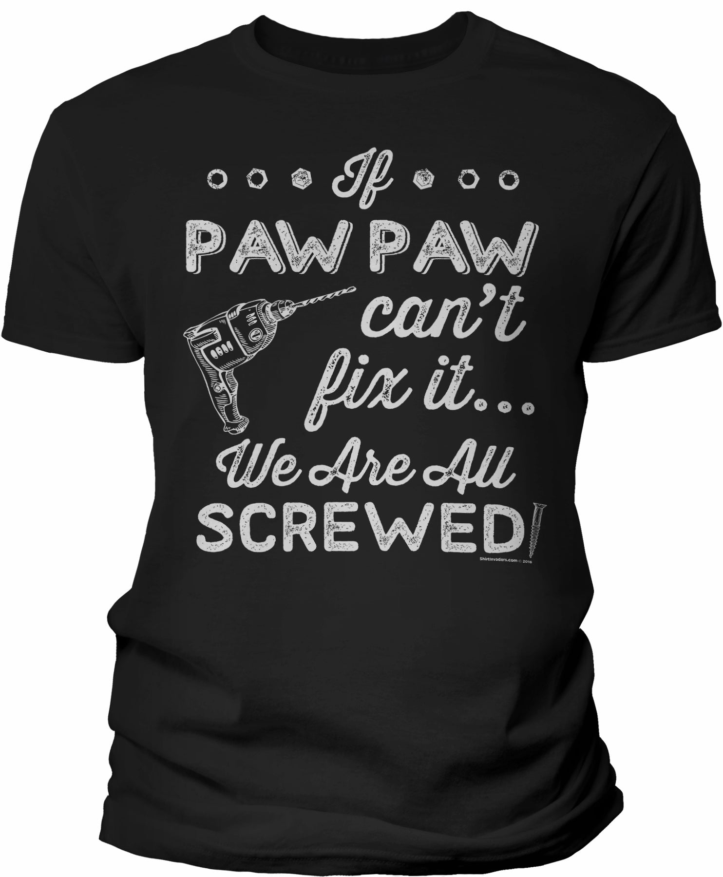 If PawPaw Can't Fix It shirt in Black