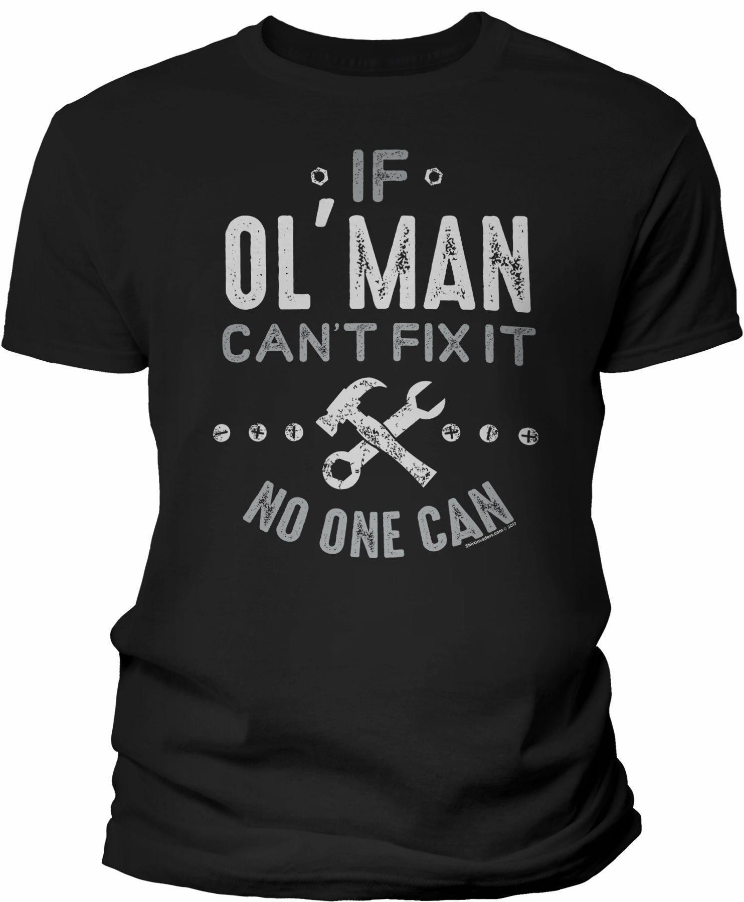 If Ol' Man Can't Fix It shirt in Black