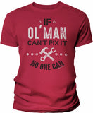 If Ol' Man Can't Fix It shirt in Red