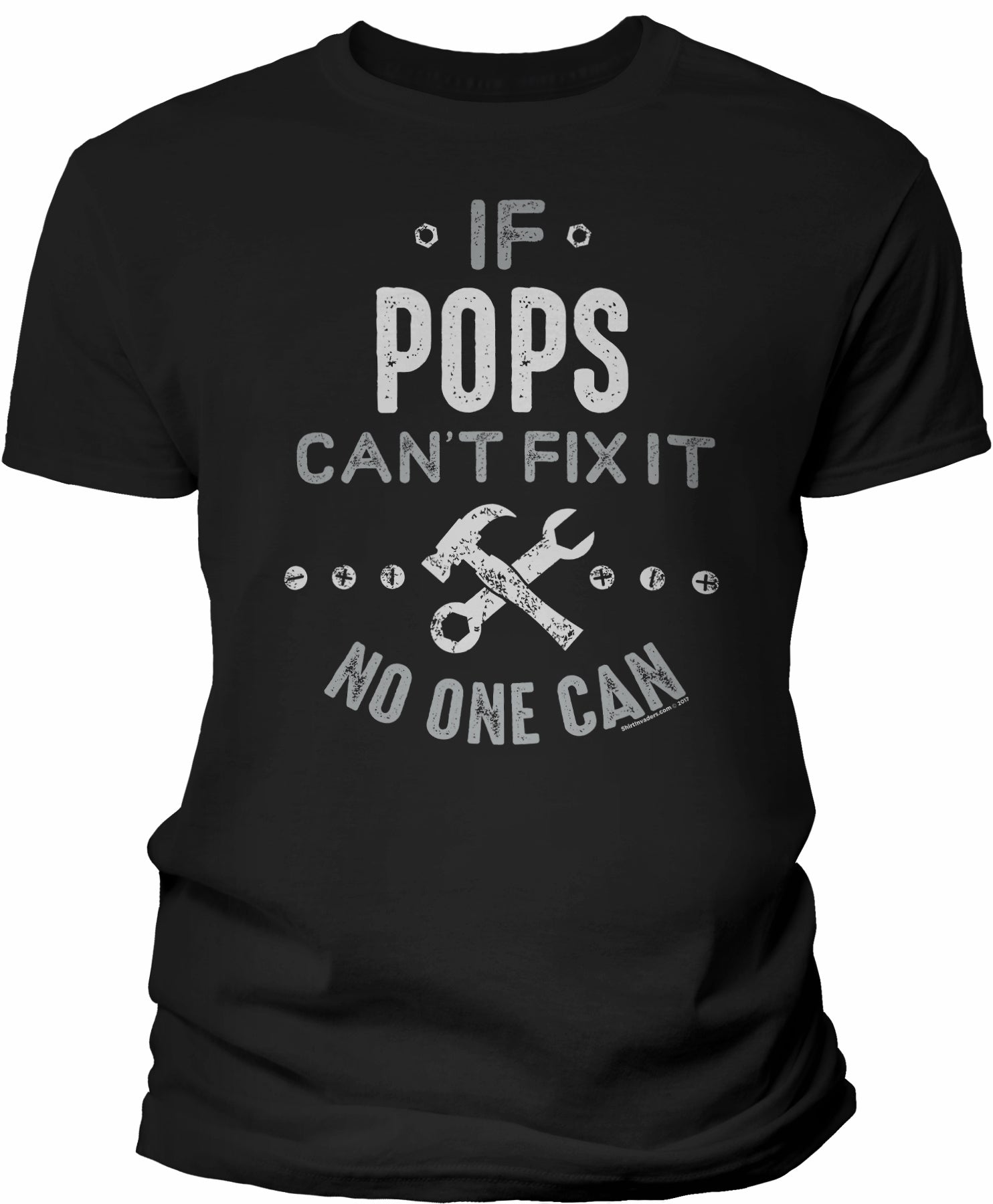 If Pops Can't Fix It shirt in Black