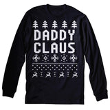 Daddy Claus Funny Christmas long sleeve shirt - Black