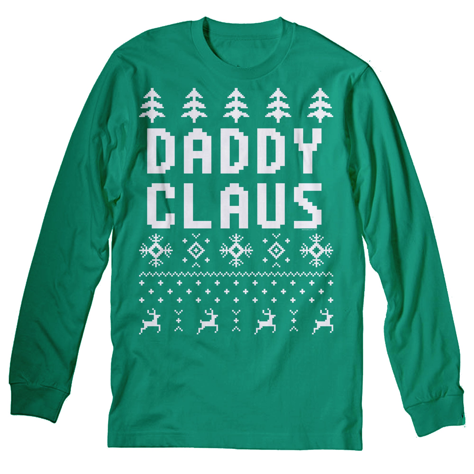 Daddy Claus Funny Christmas long sleeve shirt - Irish Green