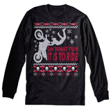 Oh What Fun Dirt Bike Christmas long sleeve shirt - Dark Heather