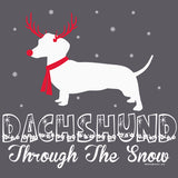 Dachshund Through the Snow Rudolph Christmas sweatshirt - additional product image