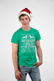 Dachshund Through the Snow Christmas t-shirt - additional product image