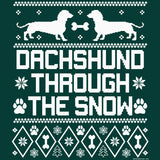 Dachshund Through the Snow Christmas long sleeve shirt - additional product image