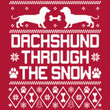 Dachshund Through the Snow Christmas long sleeve shirt - additional product image