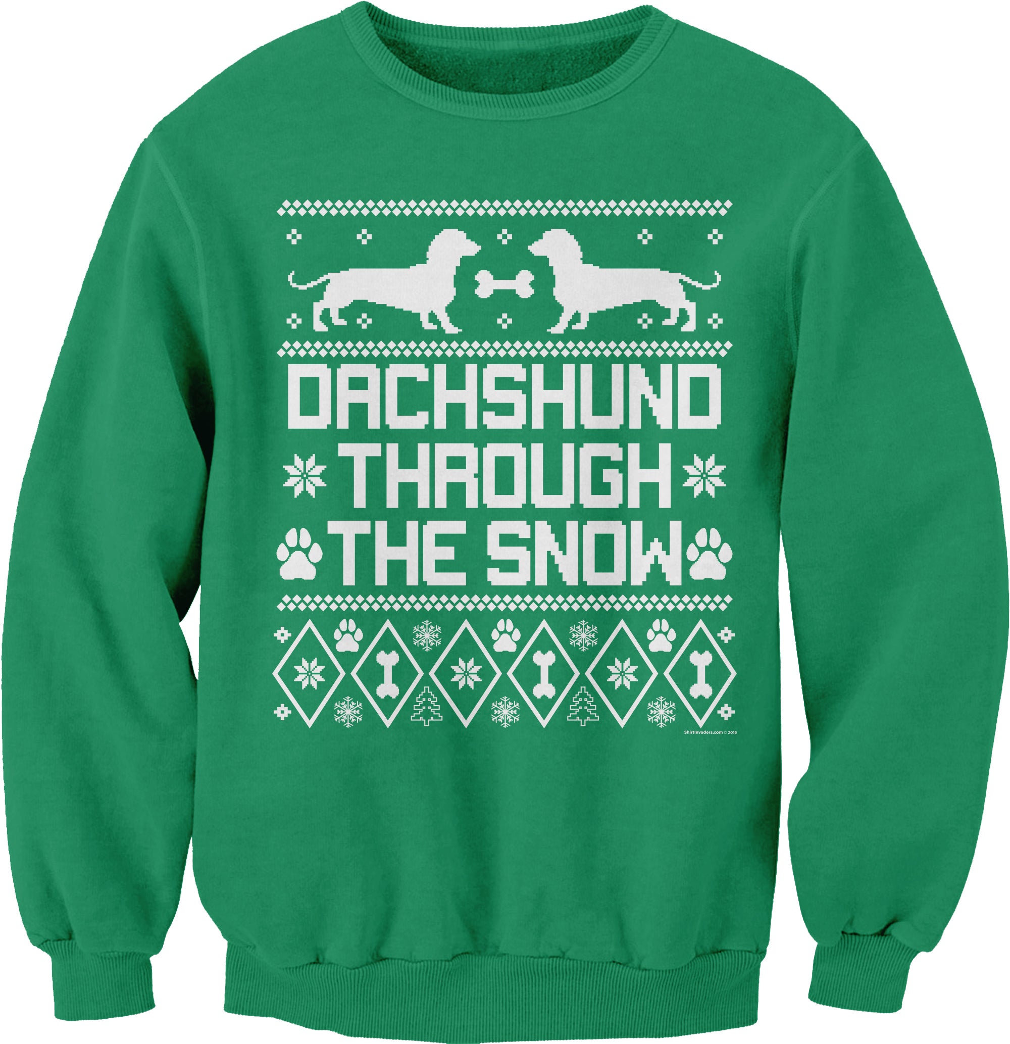 Dachshund Through the Snow Christmas sweatshirt - Kelly