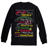 Elf Map Christmas long sleeve shirt - Black