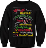 Elf Map Christmas sweatshirt - Black