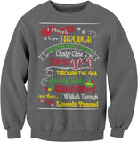 Elf Map Christmas sweatshirt - Charcoal
