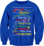 Elf Map Christmas sweatshirt - Royal