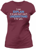 Women's Engineer's Motto shirt in Maroon