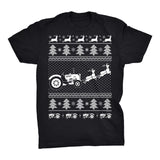 Tractor Farmer Christmas t-shirt - Black