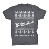 Tractor Farmer Christmas t-shirt - Charcoal