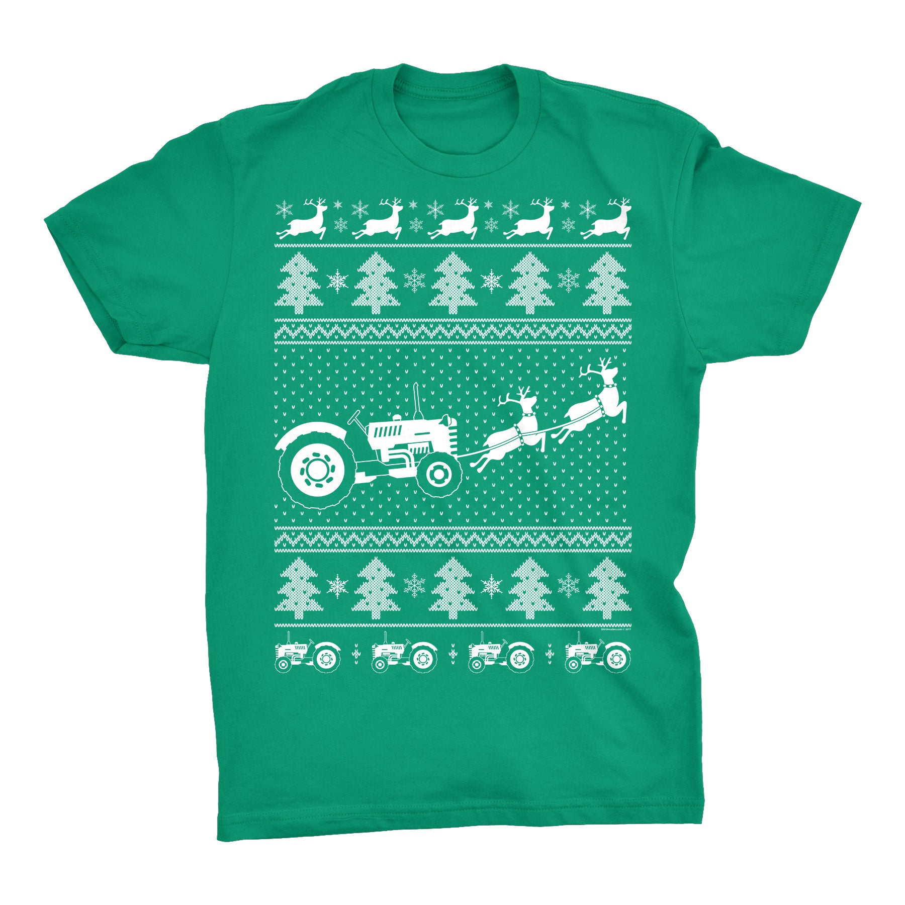 Tractor Farmer Christmas t-shirt - Kelly