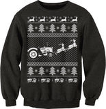 Tractor Farmer Christmas sweatshirt - Dark Heather
