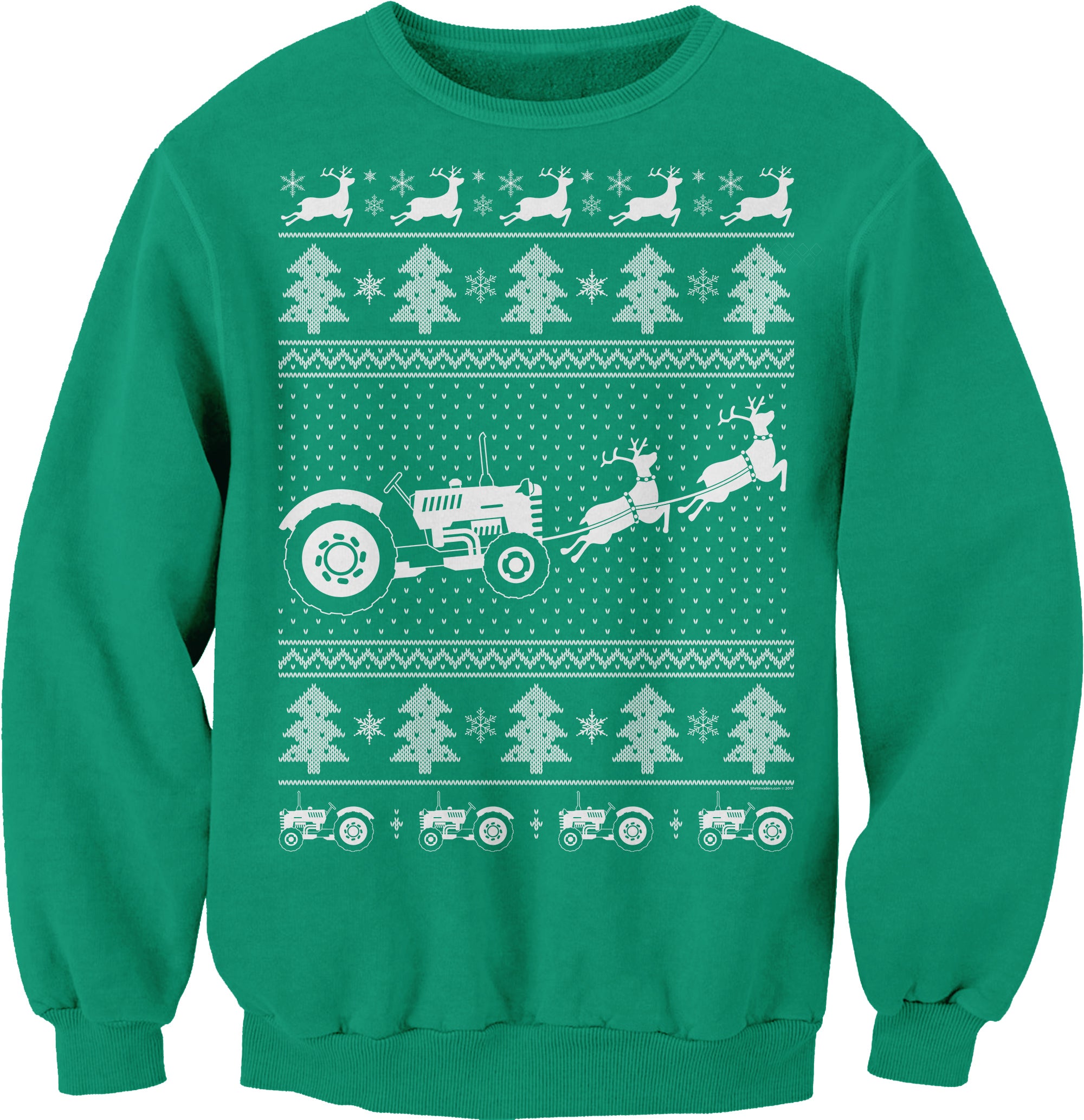 Tractor Farmer Christmas sweatshirt - Kelly