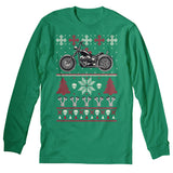Gear Head Biker Motorcycle Christmas long sleeve shirt - Kelly