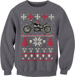 Gear Head Biker Motorcycle Christmas sweatshirt - Charcoal