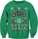 Gear Head Biker Motorcycle Christmas sweatshirt - Kelly