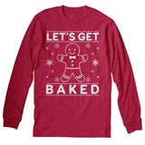 Let's Get Baked Gingerbread Christmas long sleeve shirt - Red