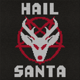 Hail Santa Christmas print preview dark heather